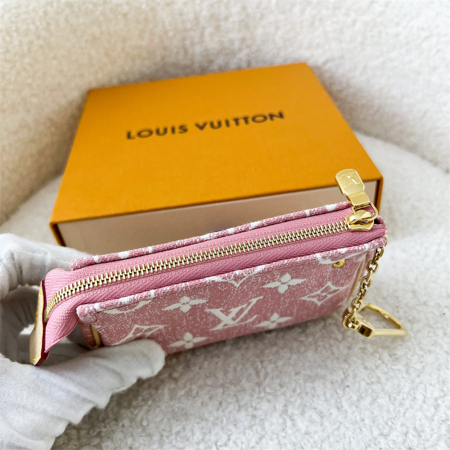 LV Micro Pochette Accessoires in Pink Denim GHW