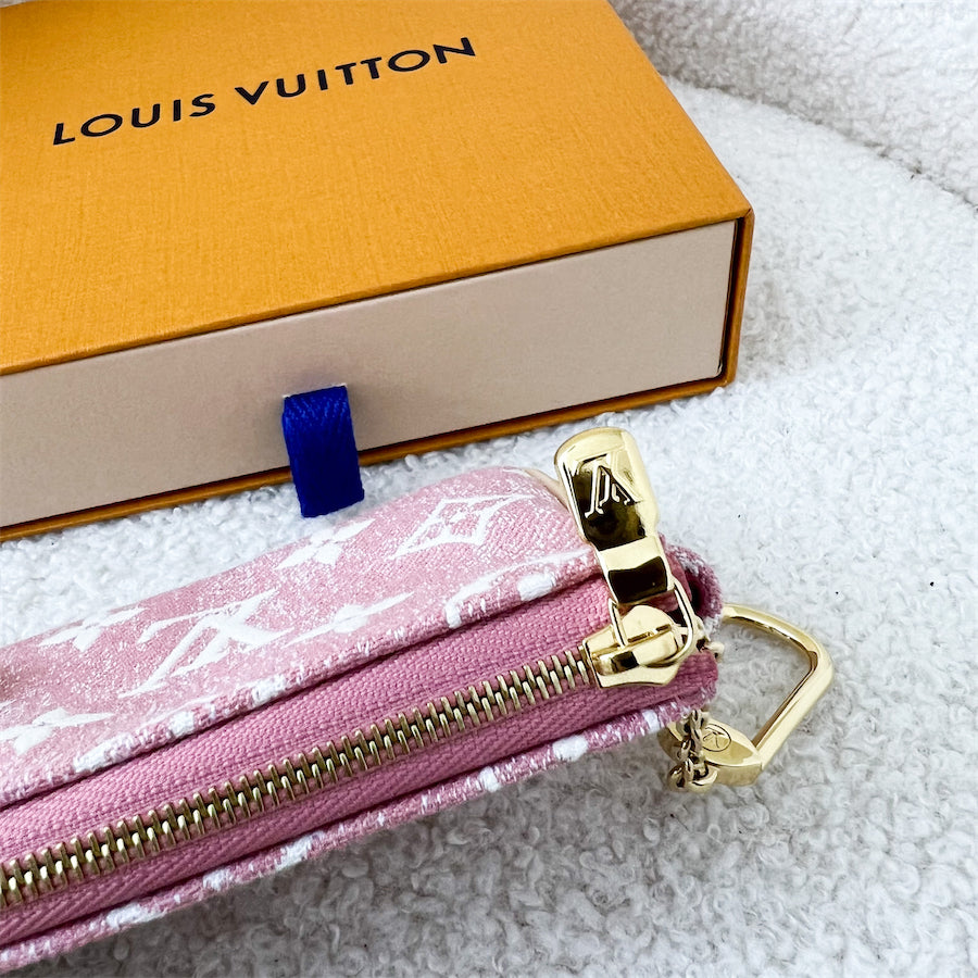 LV Micro Pochette Accessoires in Pink Denim GHW