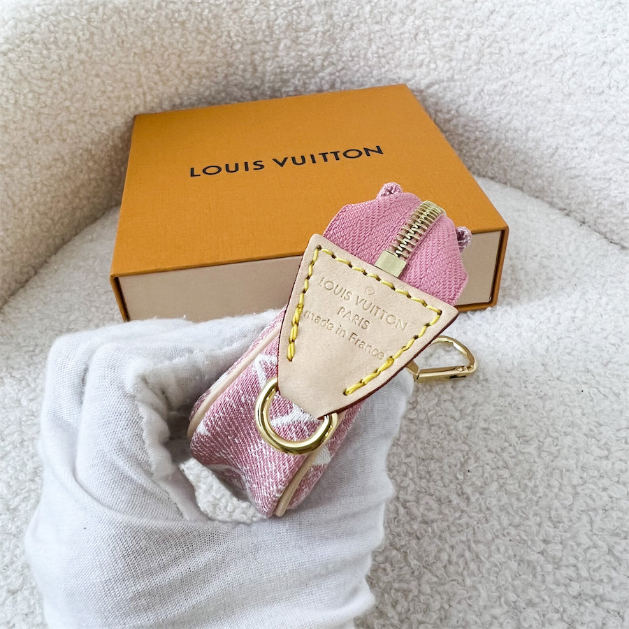 LV Micro Pochette Accessoires in Pink Denim GHW