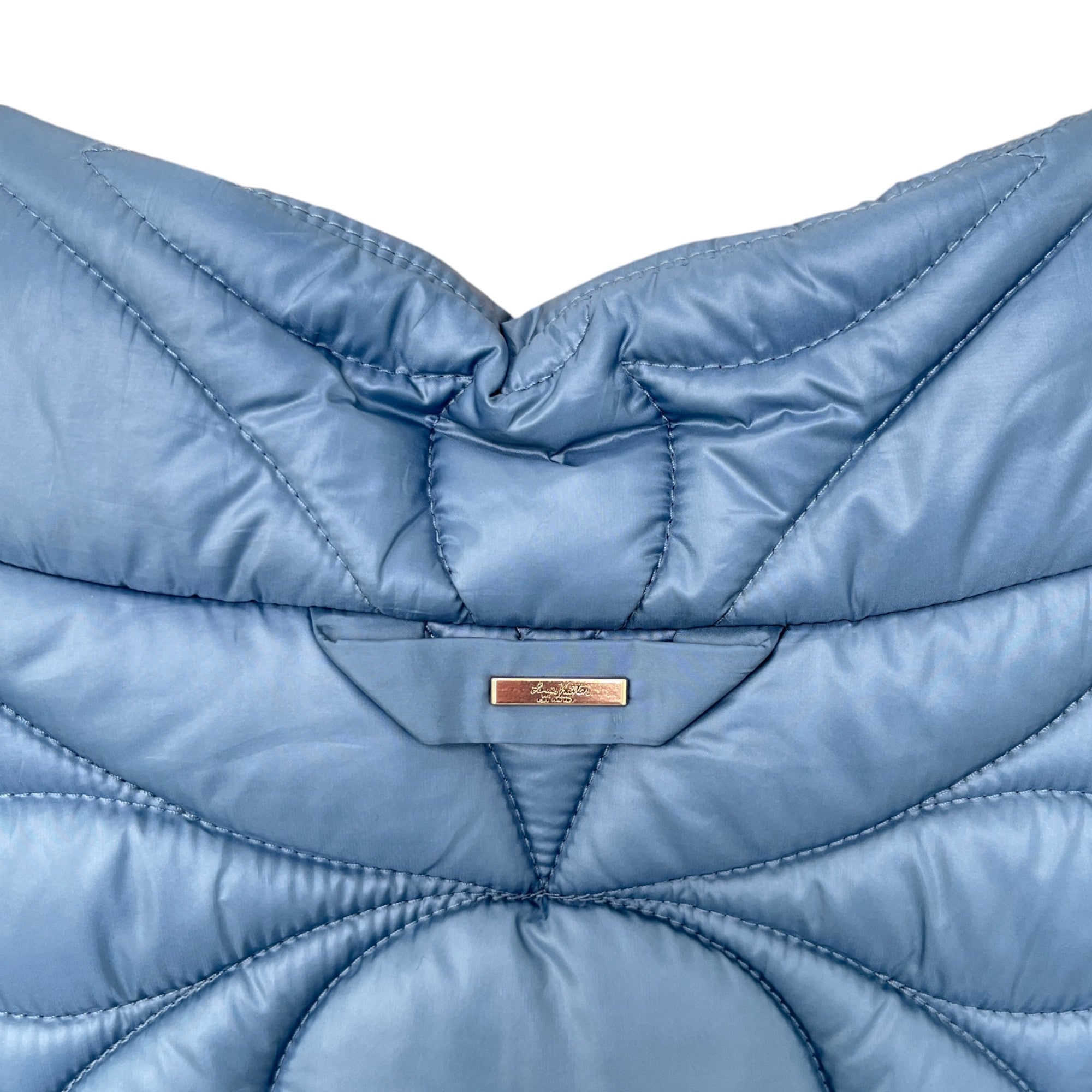 Men's Lvse Padded Monogram Gilet Blue Size IT 56 / XXXL