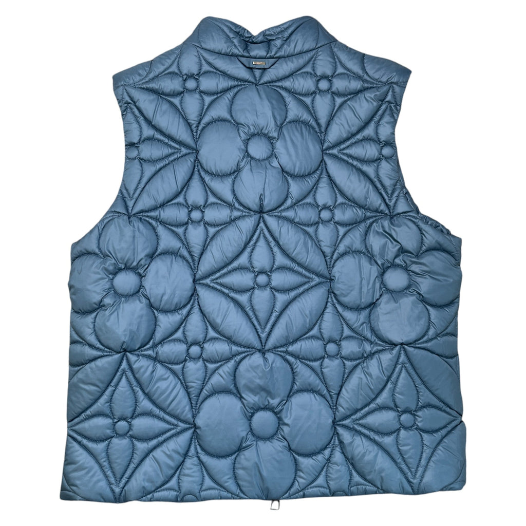 Men's Lvse Padded Monogram Gilet Blue Size IT 56 / XXXL
