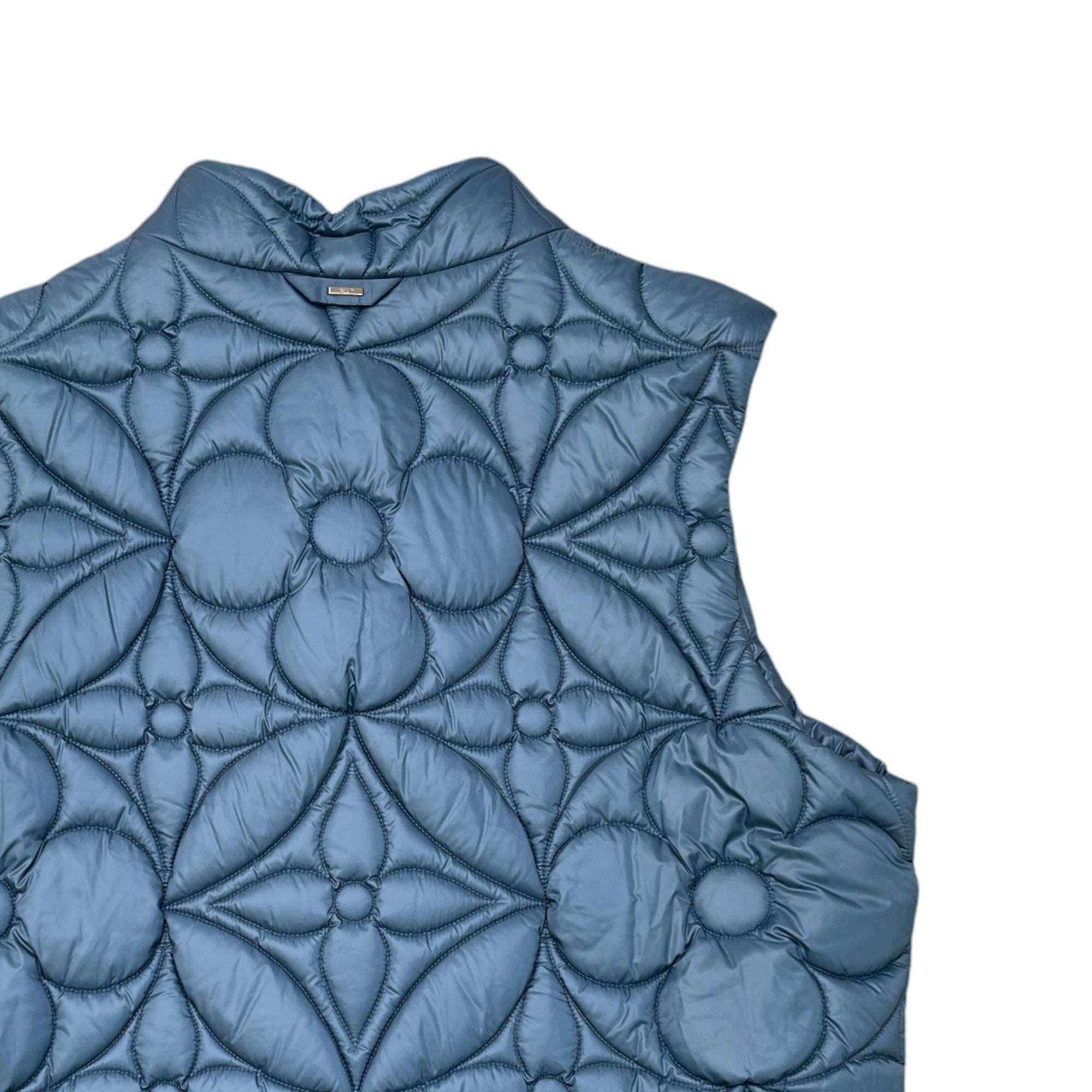 Men's Lvse Padded Monogram Gilet Blue Size IT 56 / XXXL