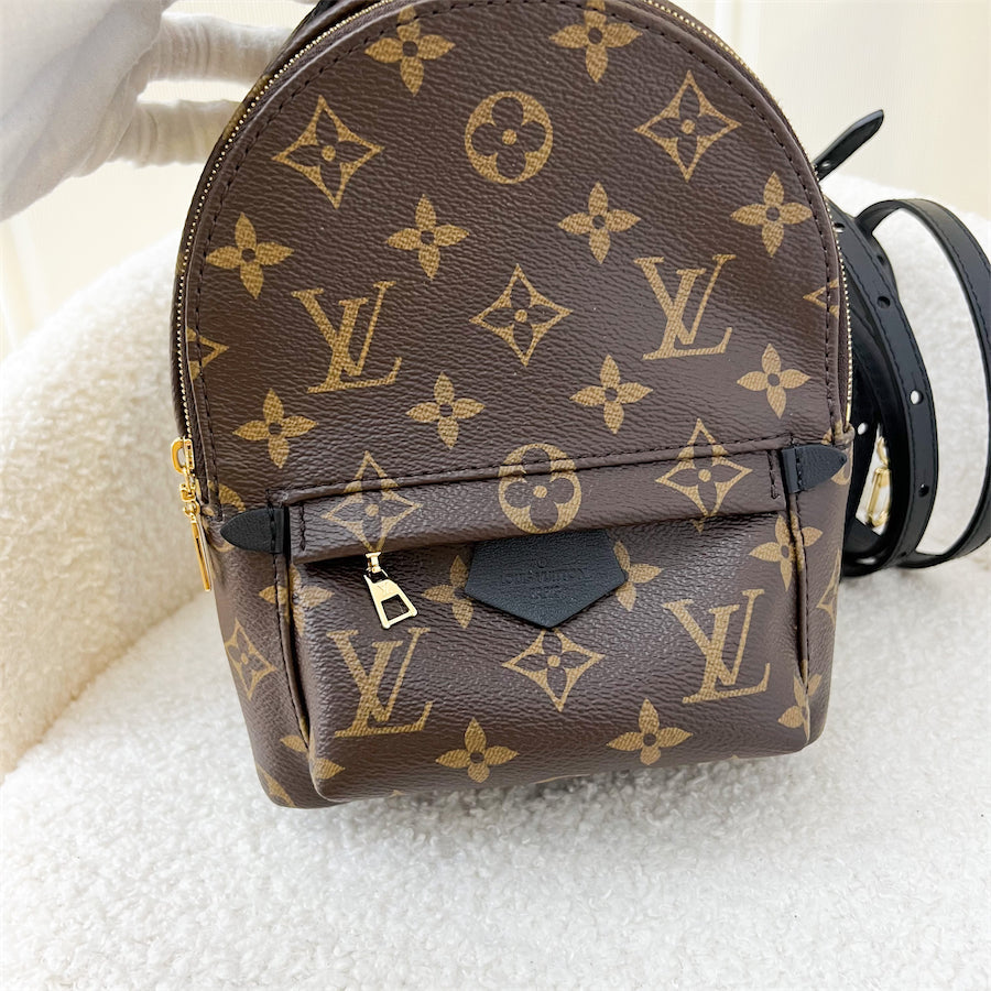 LV Mini Palm Springs Backpack in Monogram Canvas GHW