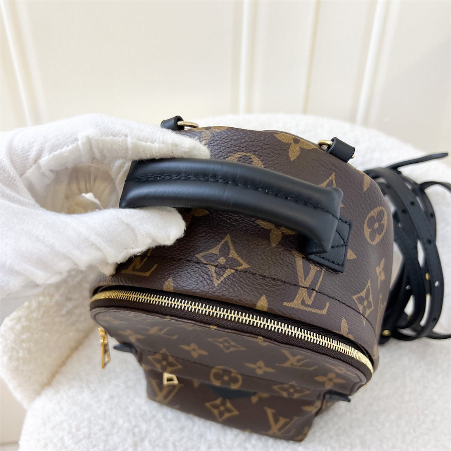 LV Mini Palm Springs Backpack in Monogram Canvas GHW