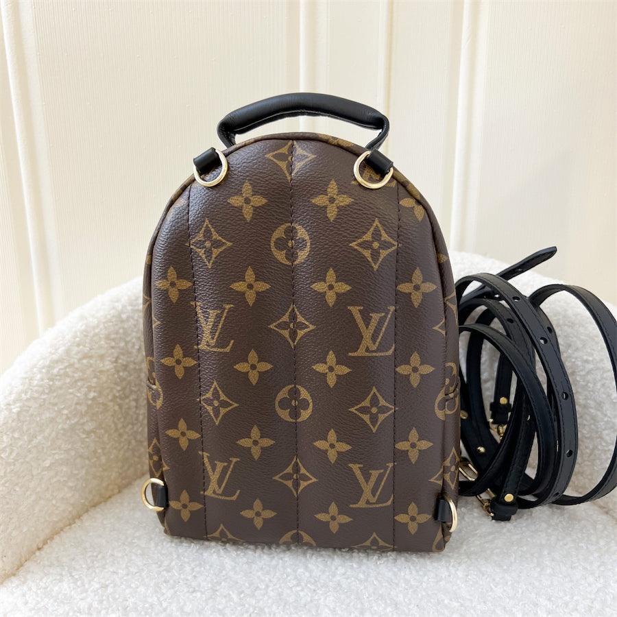 LV Mini Palm Springs Backpack in Monogram Canvas GHW
