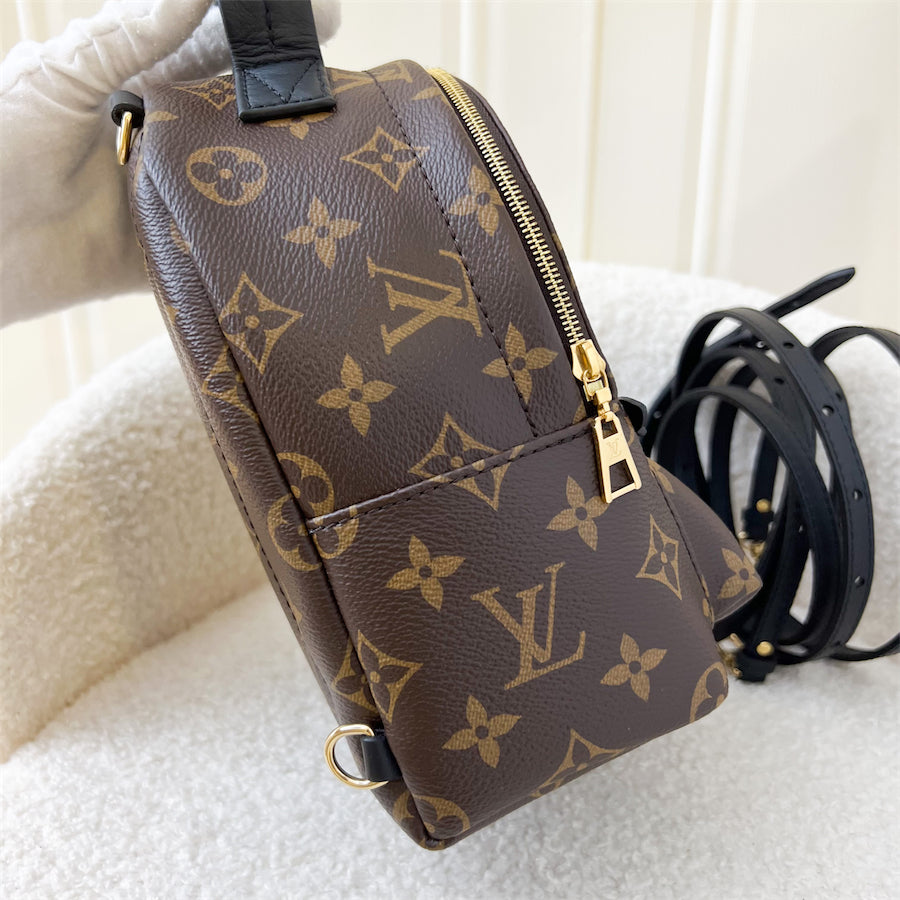 LV Mini Palm Springs Backpack in Monogram Canvas GHW