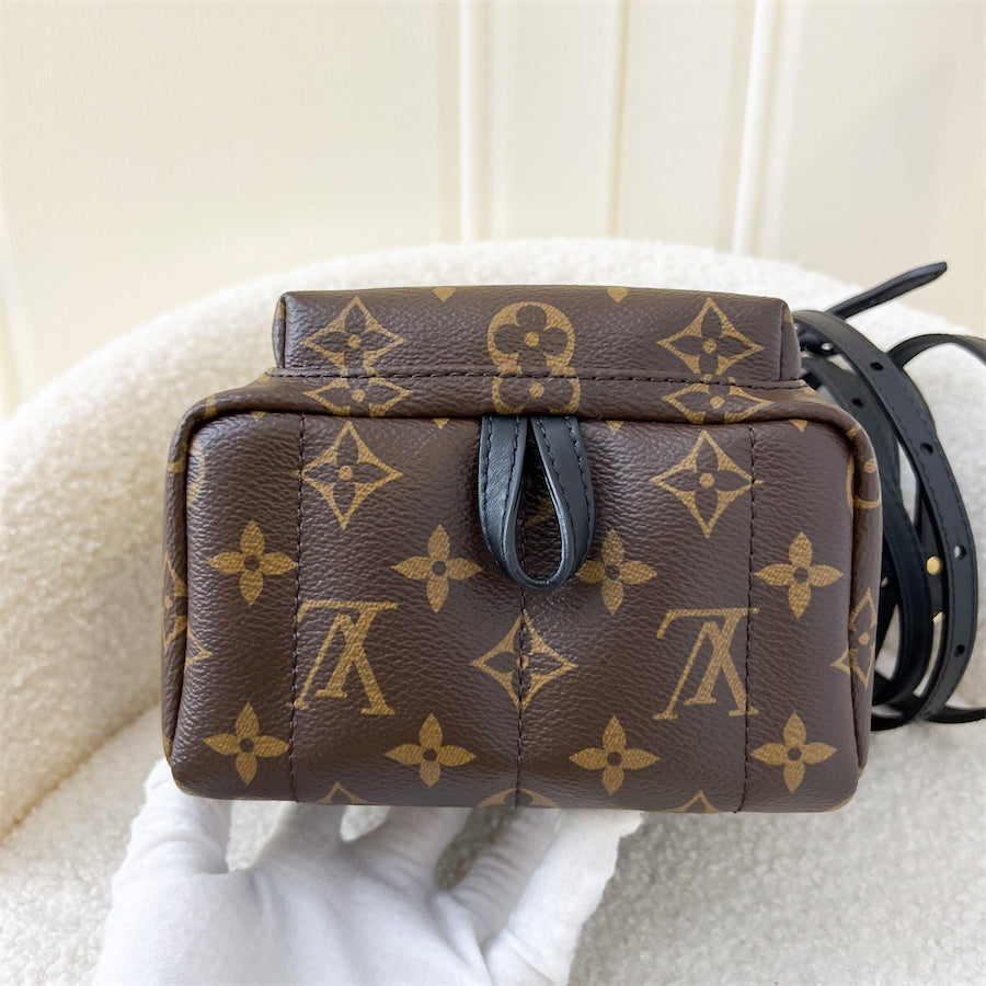 LV Mini Palm Springs Backpack in Monogram Canvas GHW