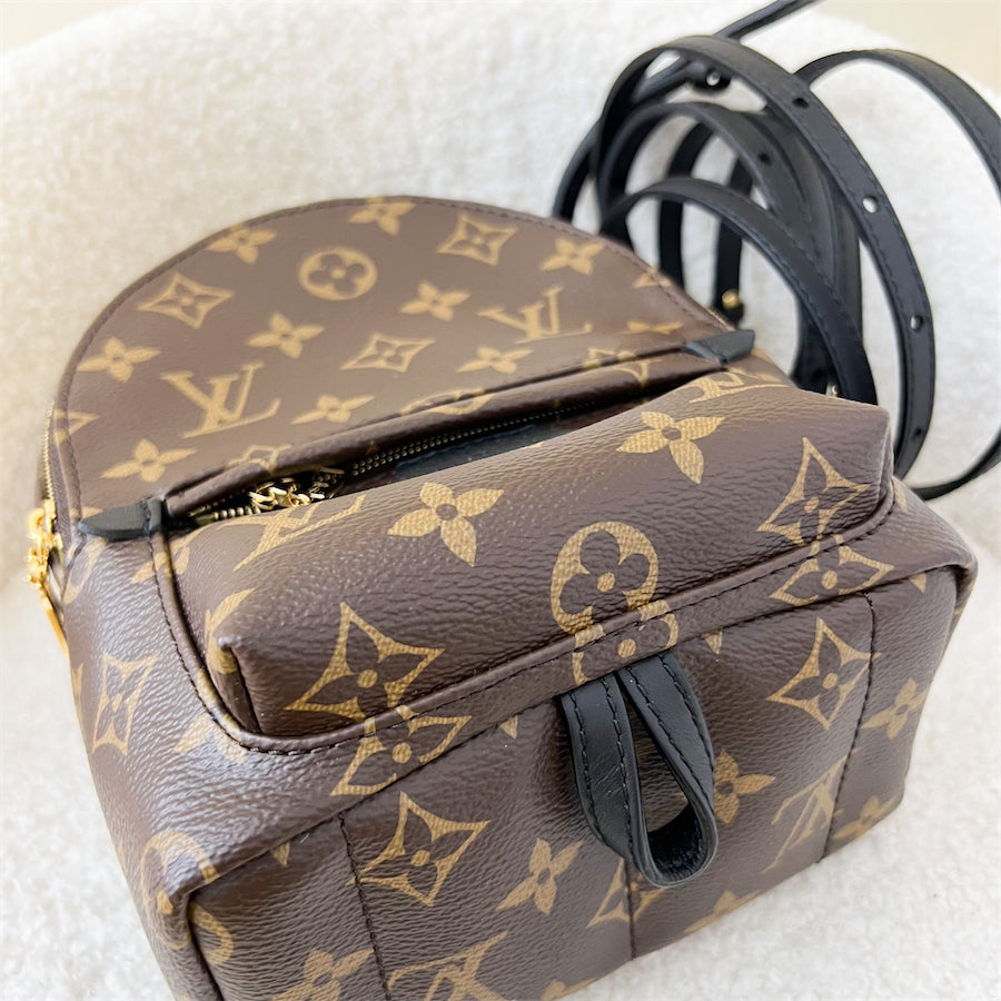 LV Mini Palm Springs Backpack in Monogram Canvas GHW