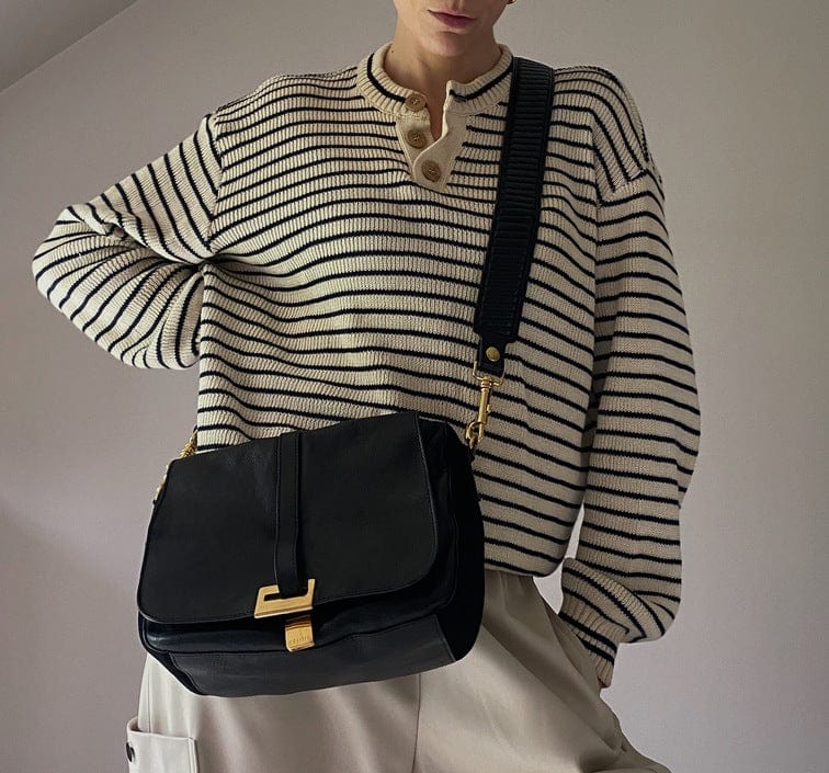 CÃƒÆ’Ã‚Â©line leather and suede crossbody