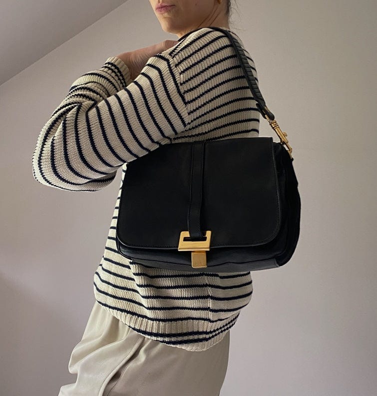 CÃƒÆ’Ã‚Â©line leather and suede crossbody
