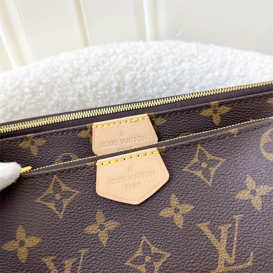 LV Multi Pochette Accessoires MPA in Monogram Canvas, Pink Strap and GHW