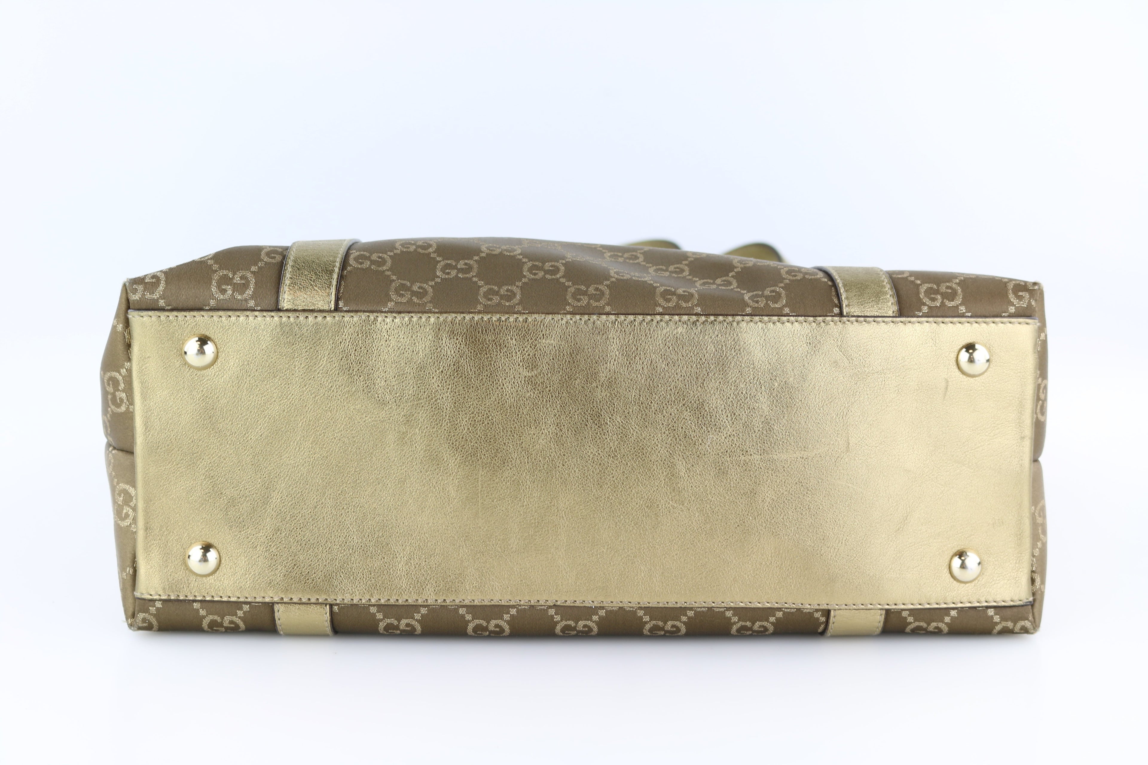 Gold Metallic GG Medium Abbey Tote