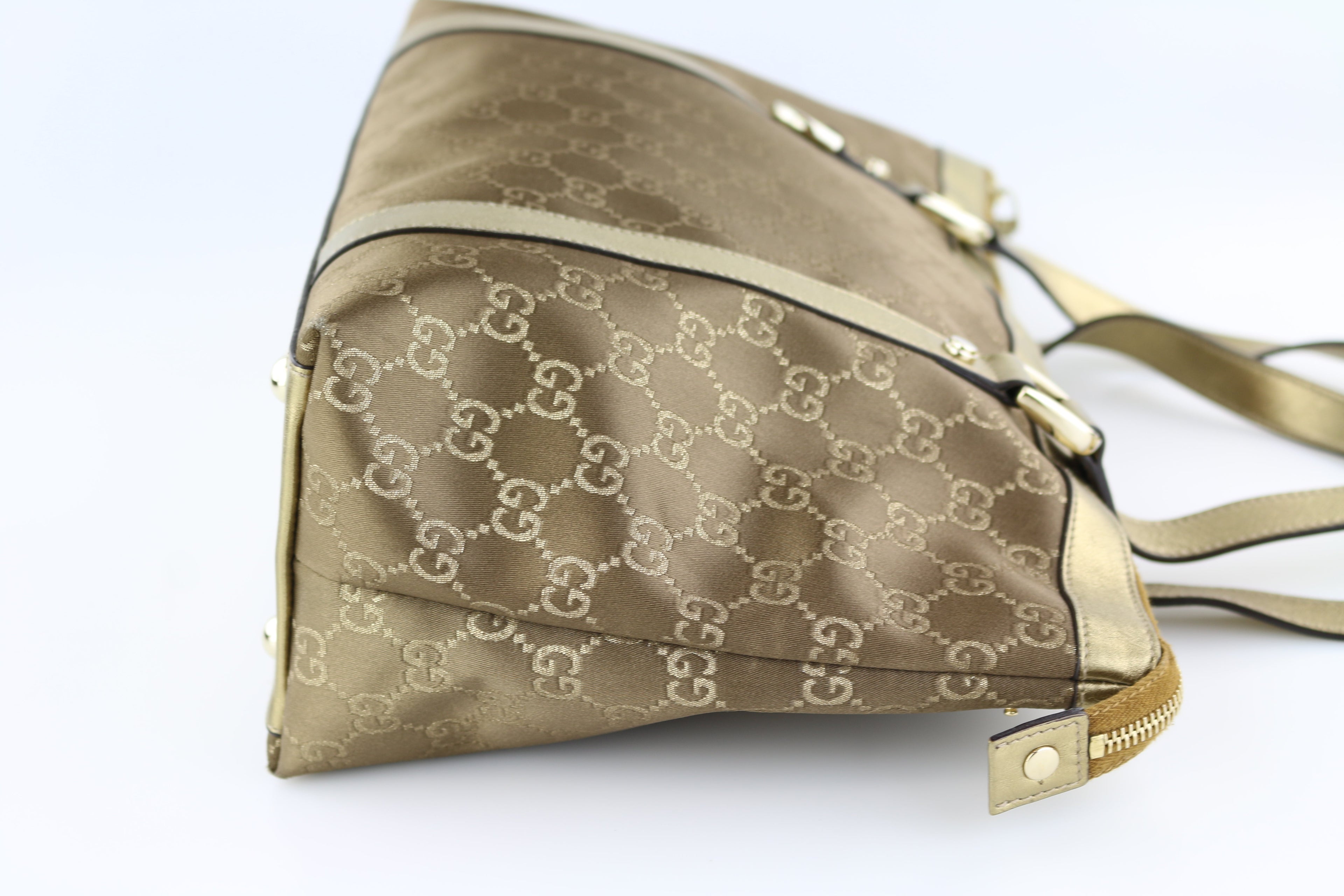 Gold Metallic GG Medium Abbey Tote