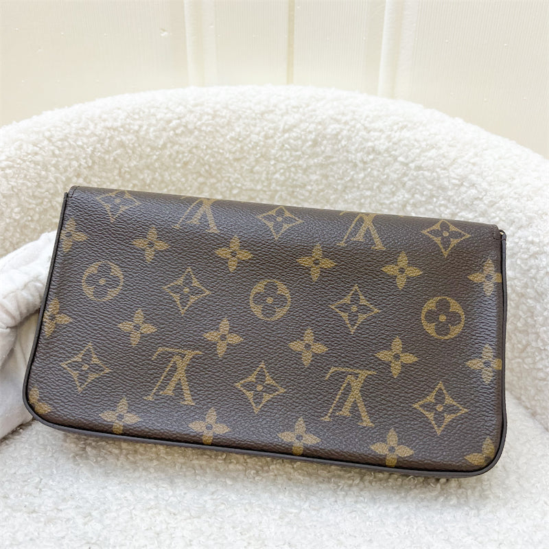 LV Christmas 2021 Hollywood Felicie 3-in-1 Pochette in Monogram Canvas GHW