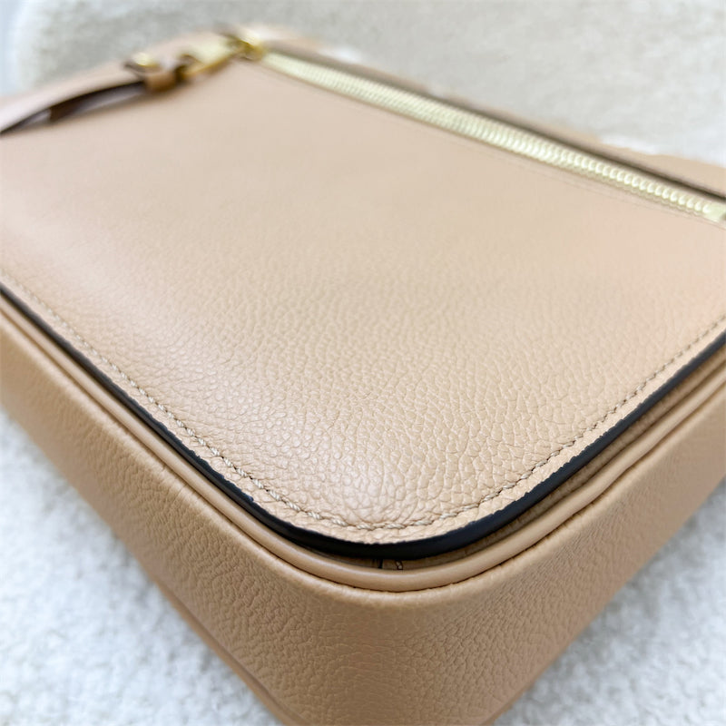 LV Giant Broderies Pochette Metis in Arizona Beige / Crème Beige Monogram Empreinte Leather and GHW