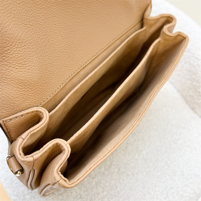 LV Giant Broderies Pochette Metis in Arizona Beige / Crème Beige Monogram Empreinte Leather and GHW
