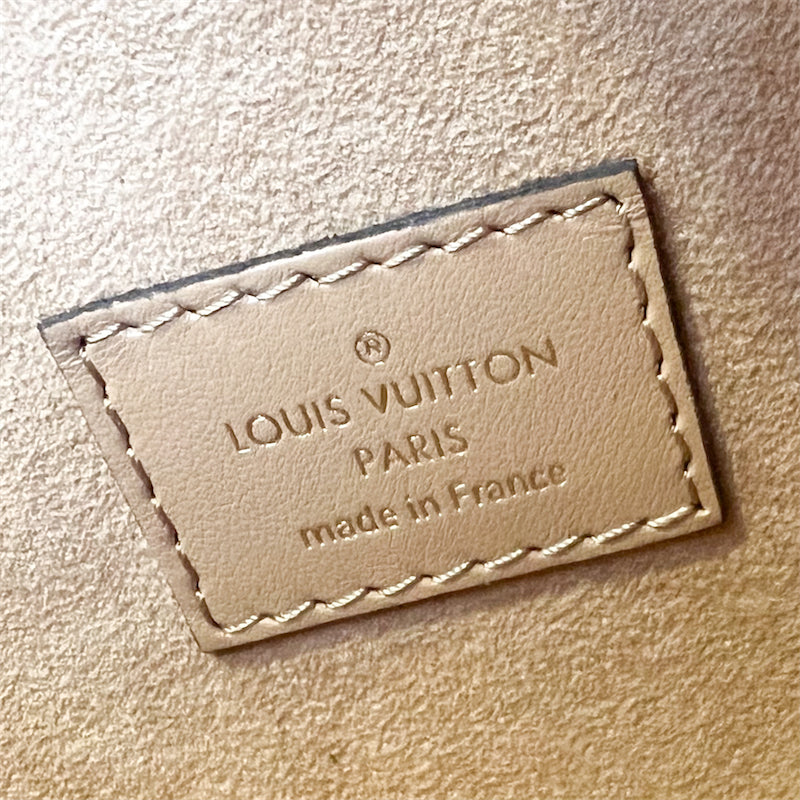 LV Giant Broderies Pochette Metis in Arizona Beige / Crème Beige Monogram Empreinte Leather and GHW
