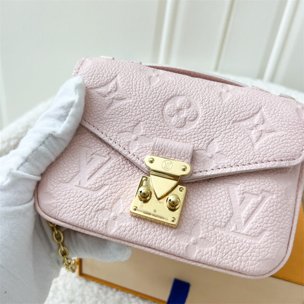 LV Micro Metis in Pink Empreinte Leather and GHW