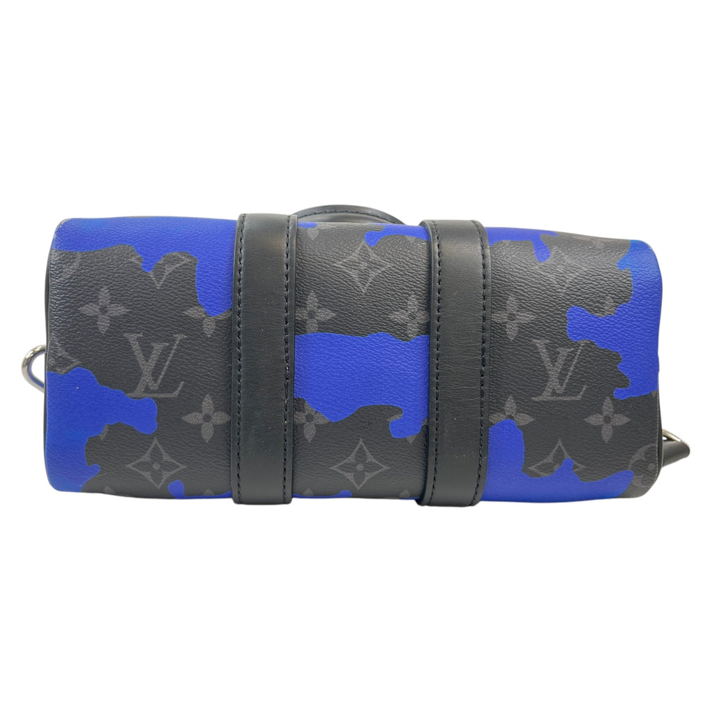 Men's Keepall Bandouliere 25 Monogram Eclipse Sunset Bag Black