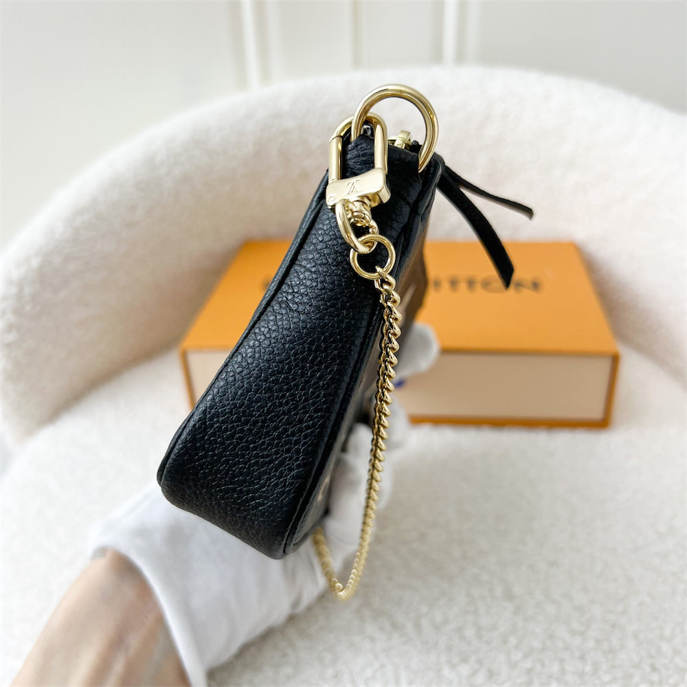 LV Mini Pochette Accessoires in Bicolour Monogram Empreinte Leather GHW