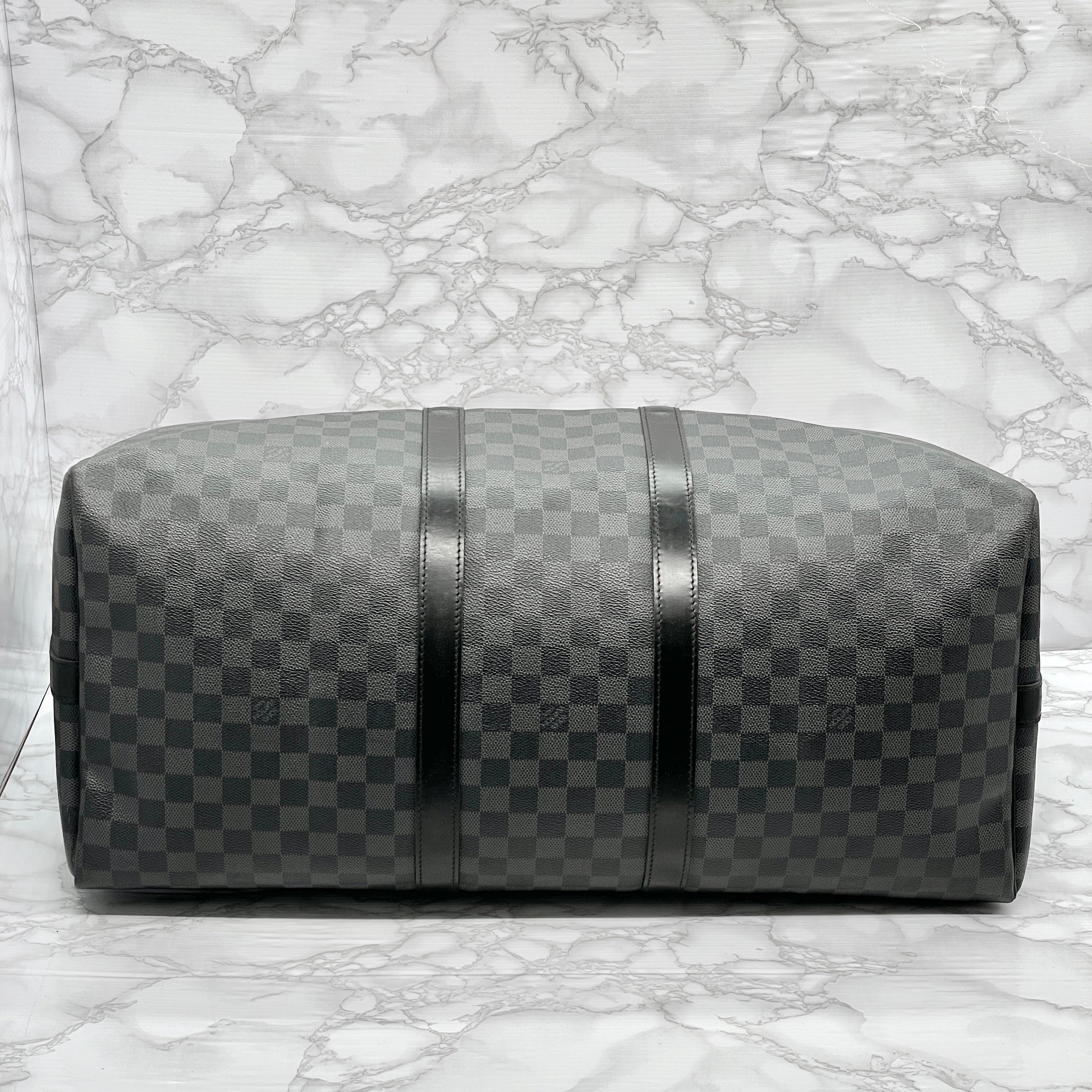 LOUIS VUITTON Graphite Keepall 55 Bandouliere