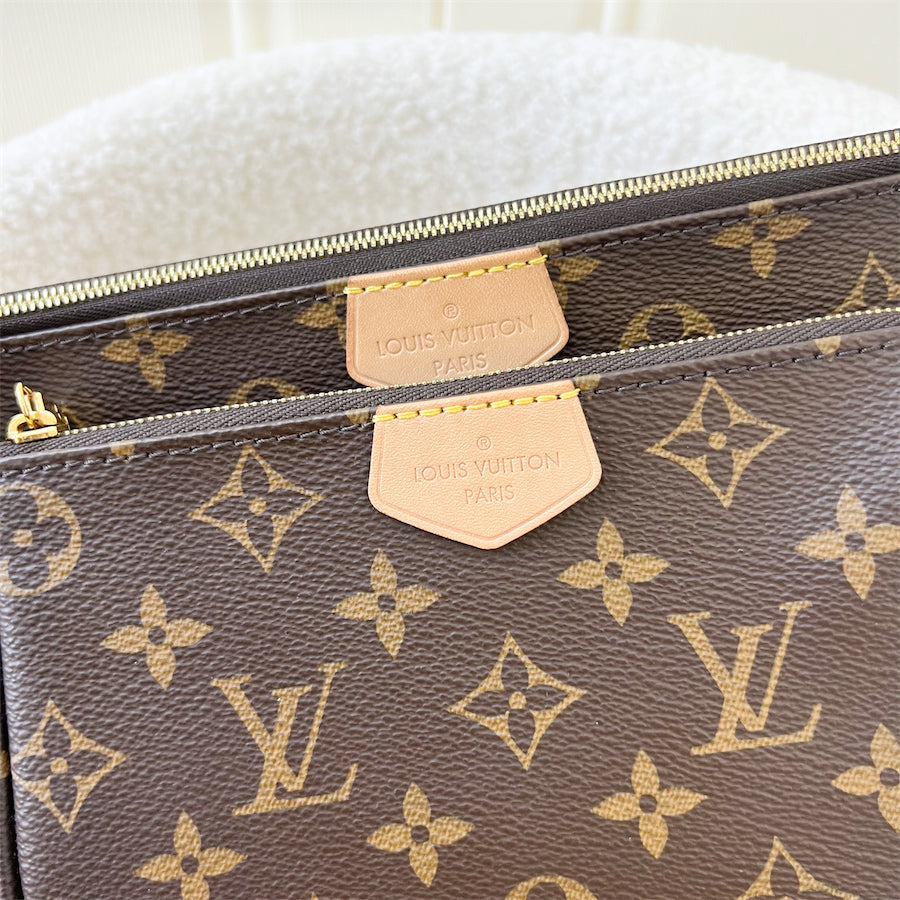 LV Multi Pochette Accessoires MPA in Monogram Canvas, Pink Strap and GHW