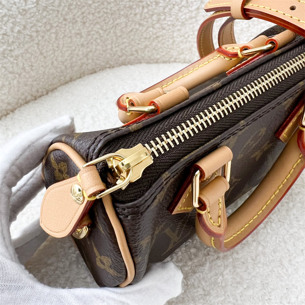 LV Nano Speedy in Monogram Canvas GHW