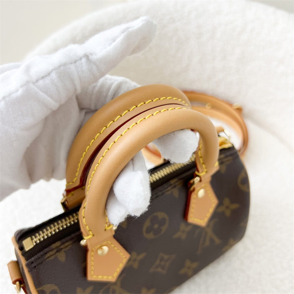 LV Nano Speedy in Monogram Canvas GHW