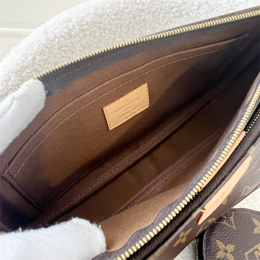 LV Multi Pochette Accessoires MPA in Monogram Canvas, Pink Strap and GHW