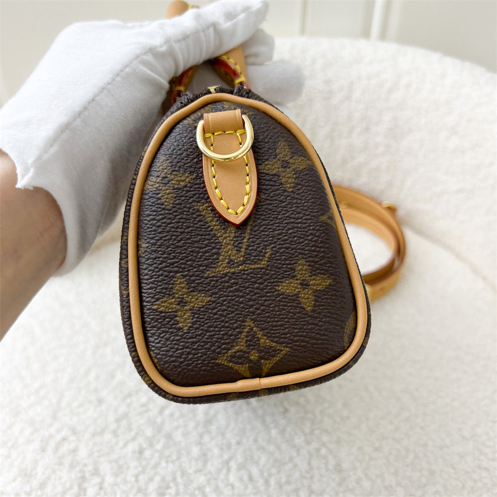 LV Nano Speedy in Monogram Canvas GHW