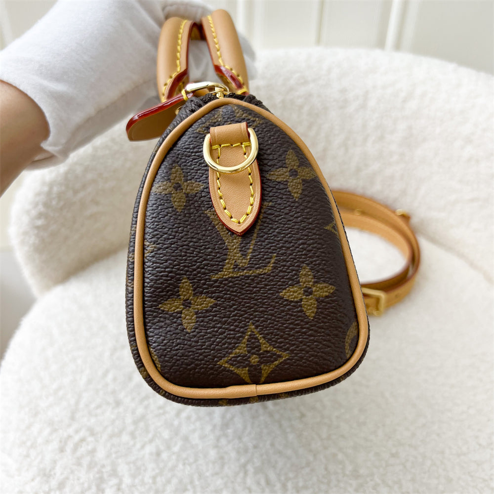 LV Nano Speedy in Monogram Canvas GHW