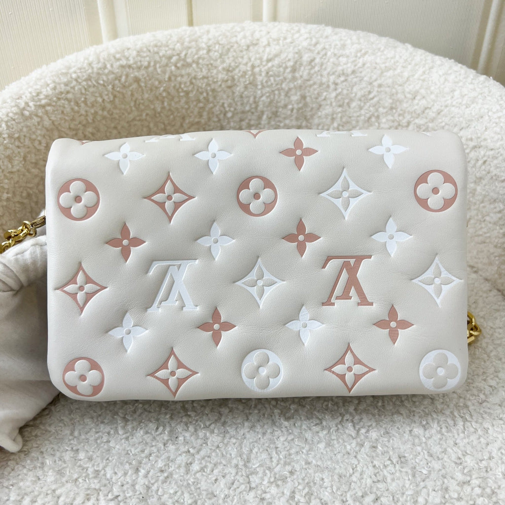 LV Pochette Coussin in Creme Puffy Lambskin and GHW