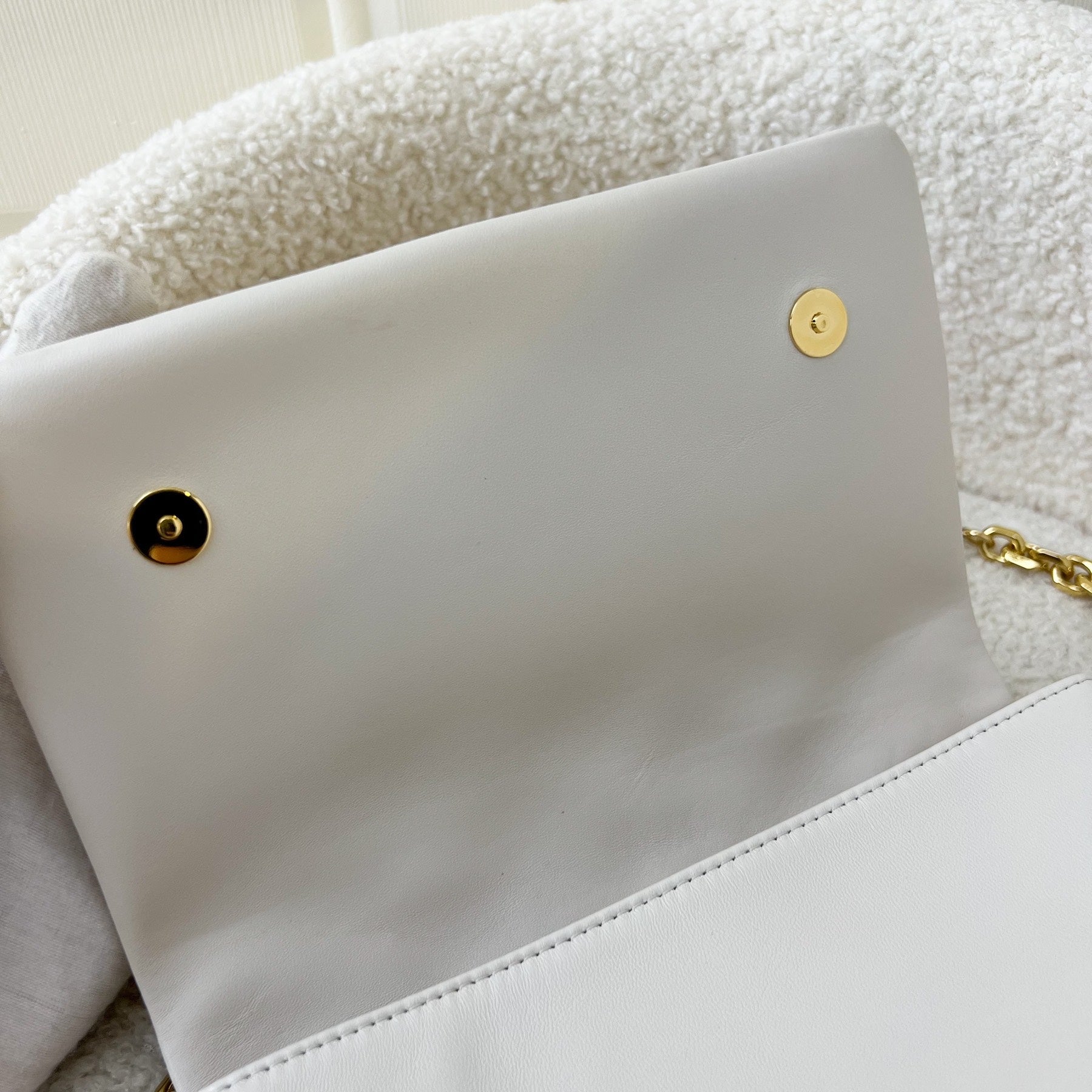 LV Pochette Coussin in Creme Puffy Lambskin and GHW