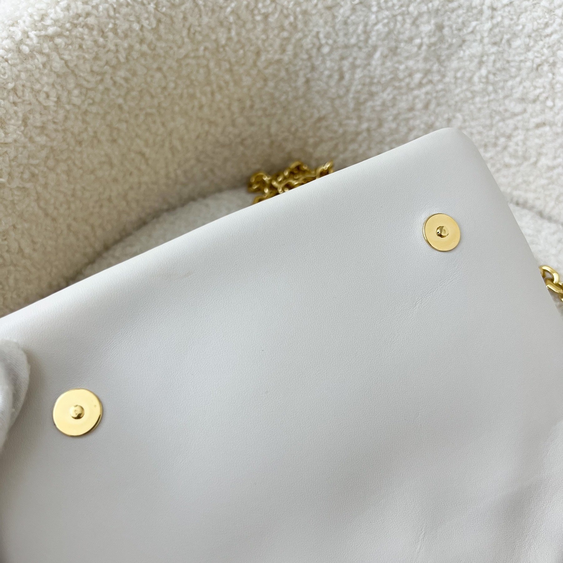 LV Pochette Coussin in Creme Puffy Lambskin and GHW