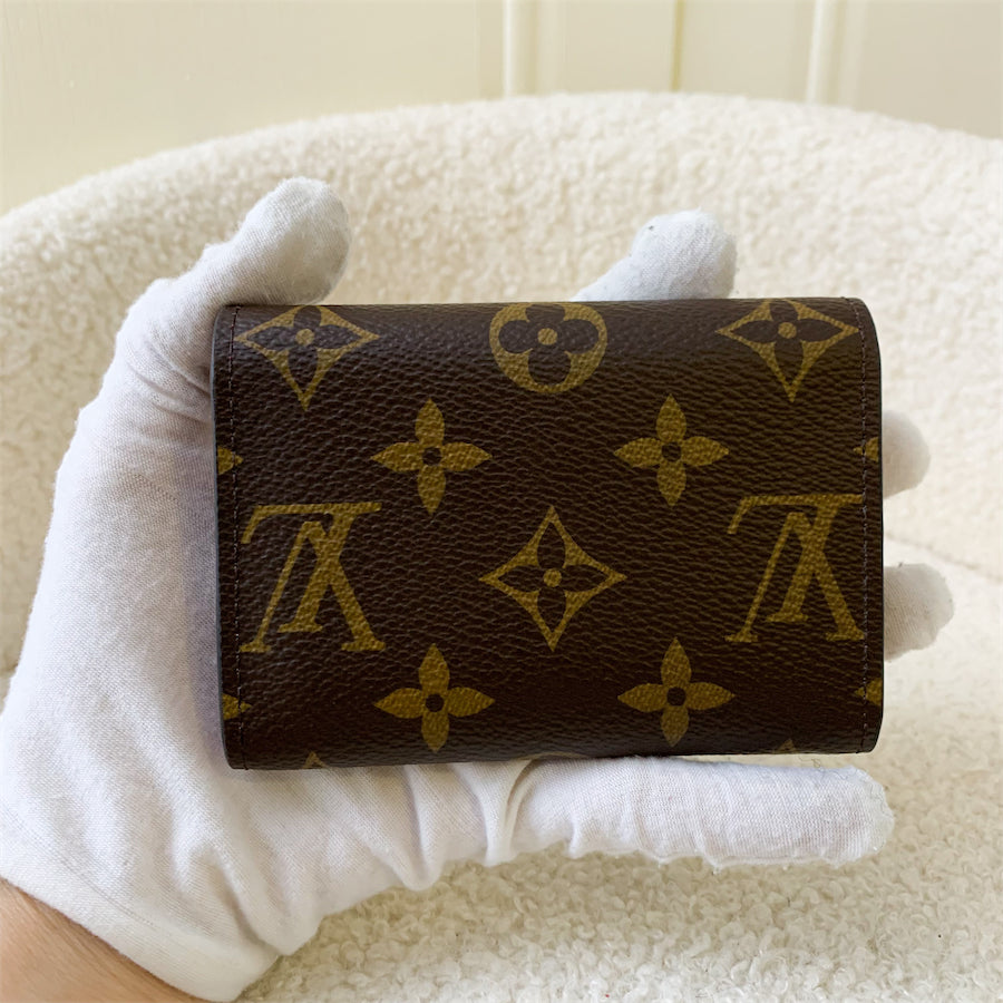 LV Rosalie Coin Purse / Small Wallet in in Monogram Canvas Fuchsia Interior GHW