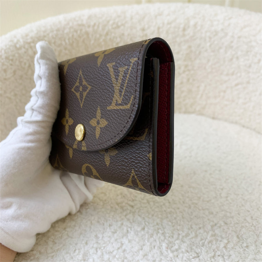 LV Rosalie Coin Purse / Small Wallet in in Monogram Canvas Fuchsia Interior GHW