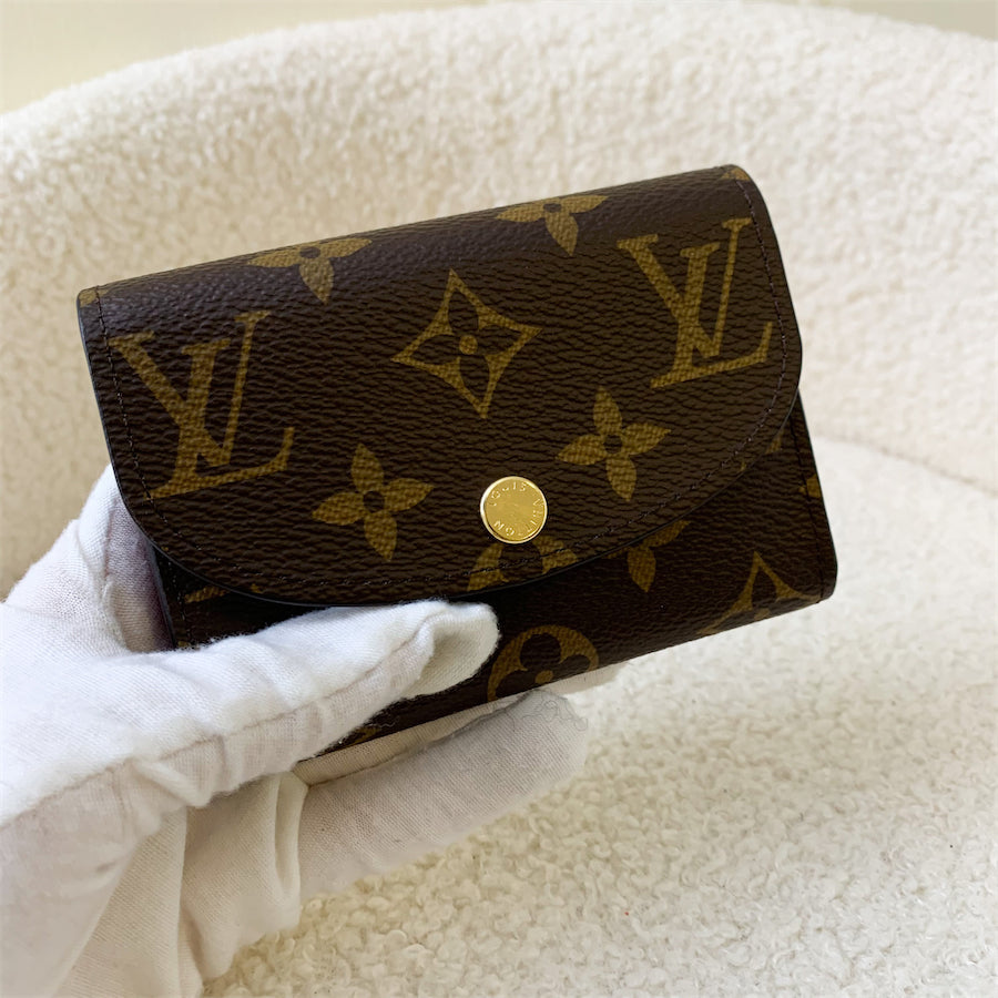 LV Rosalie Coin Purse / Small Wallet in in Monogram Canvas Fuchsia Interior GHW