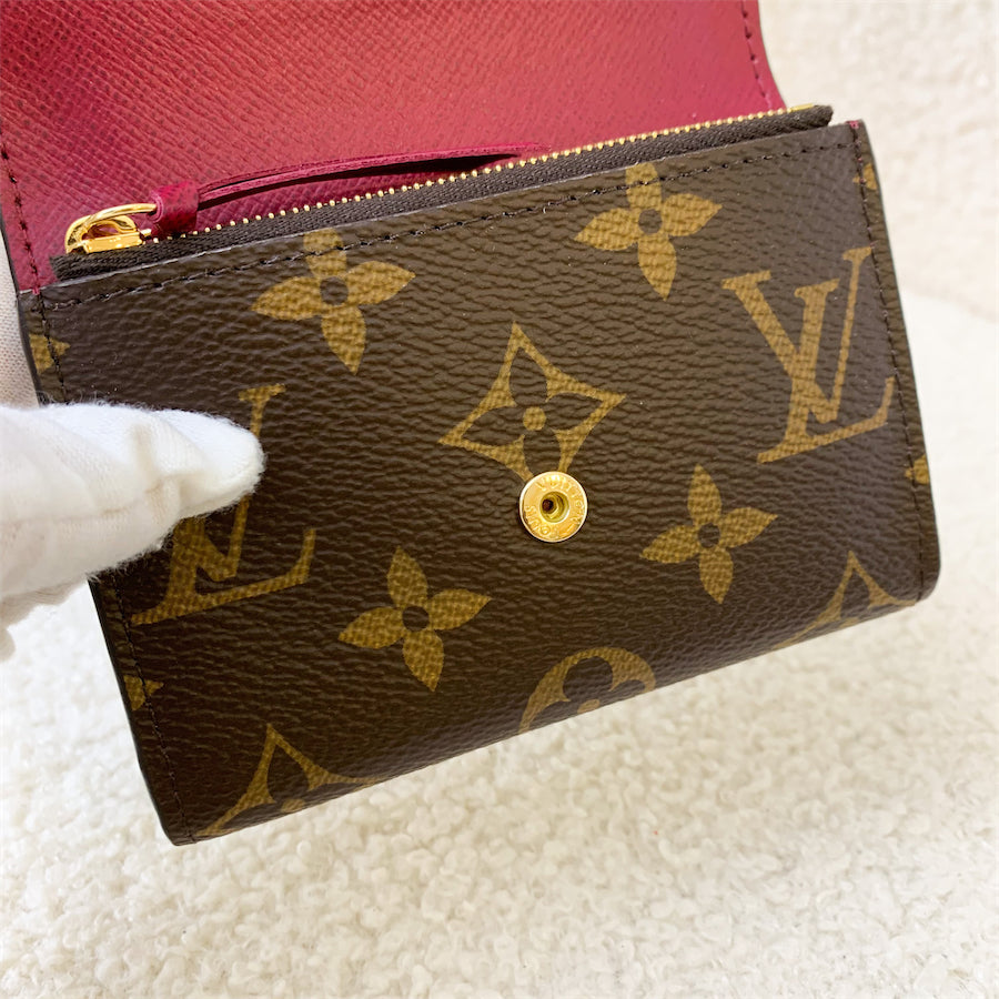 LV Rosalie Coin Purse / Small Wallet in in Monogram Canvas Fuchsia Interior GHW