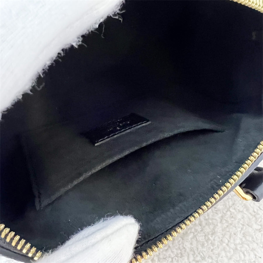 LV Speedy Bandouliere 20 in Black Giant Monogram Empreinte Leather and GHW