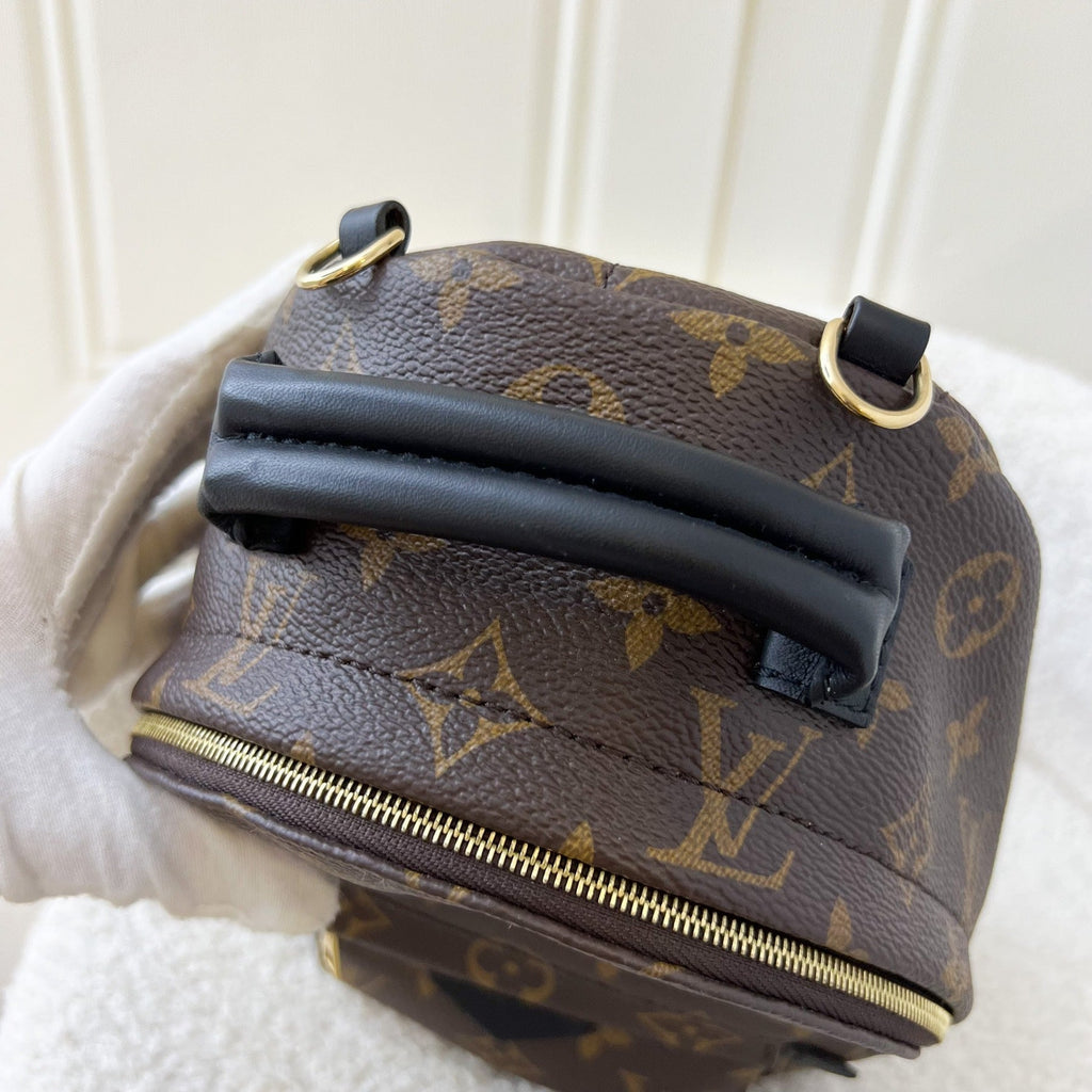 LV Mini Palm Springs Backpack in Monogram Canvas GHW