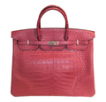 HermÃƒÆ’Ã‚Â¨s Handmade Alligator Birkin Bag Fuchsia 40cm