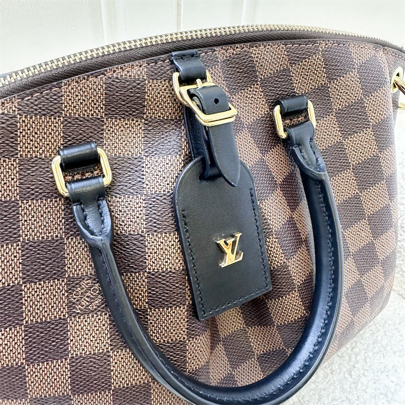 LV Odeon Tote PM Black in Damier Ebene Canvas and GHW