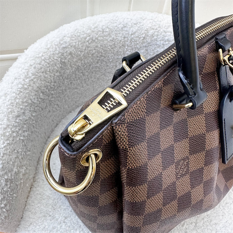 LV Odeon Tote PM Black in Damier Ebene Canvas and GHW