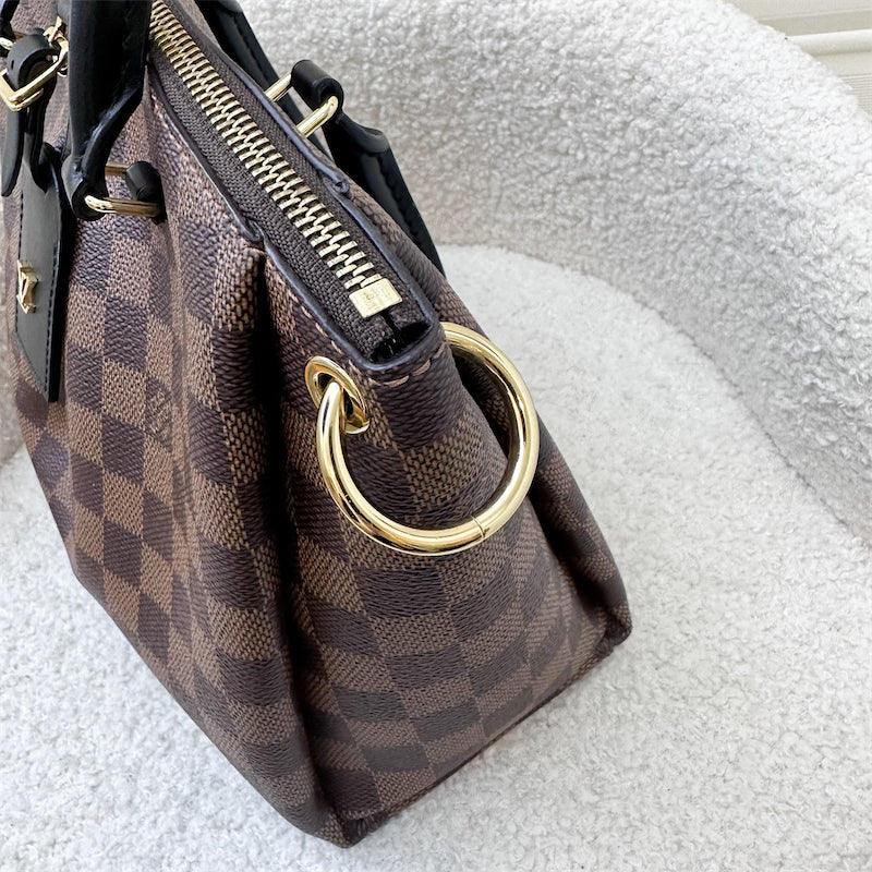 LV Odeon Tote PM Black in Damier Ebene Canvas and GHW