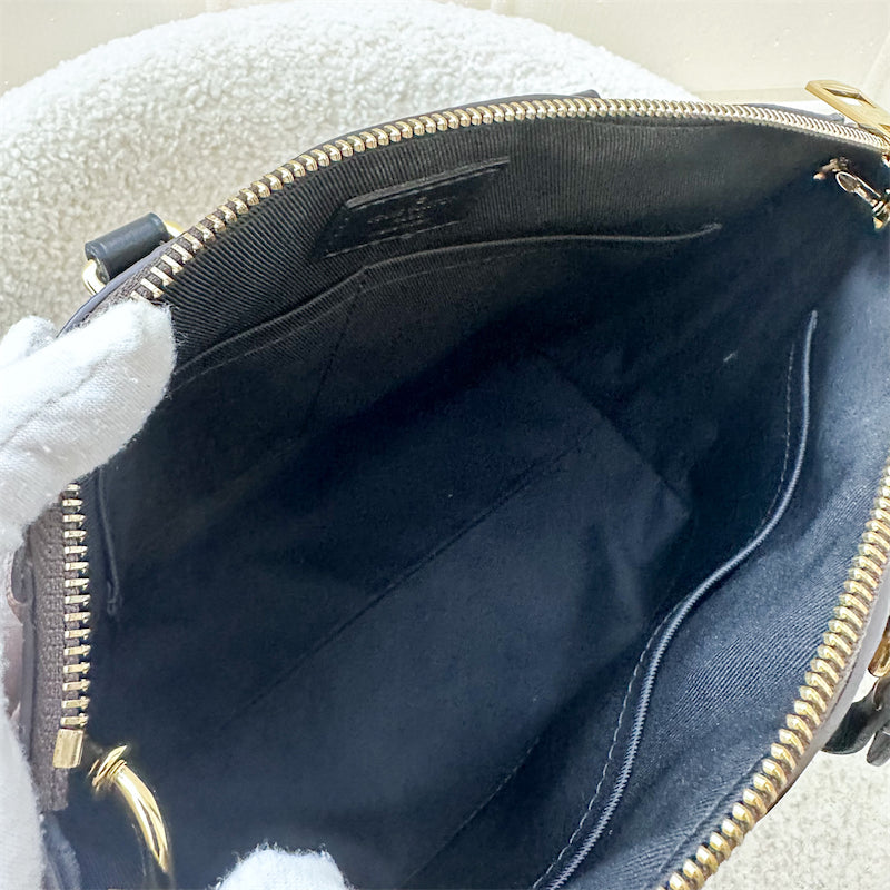 LV Odeon Tote PM Black in Damier Ebene Canvas and GHW