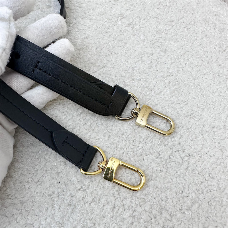 LV Odeon Tote PM Black in Damier Ebene Canvas and GHW