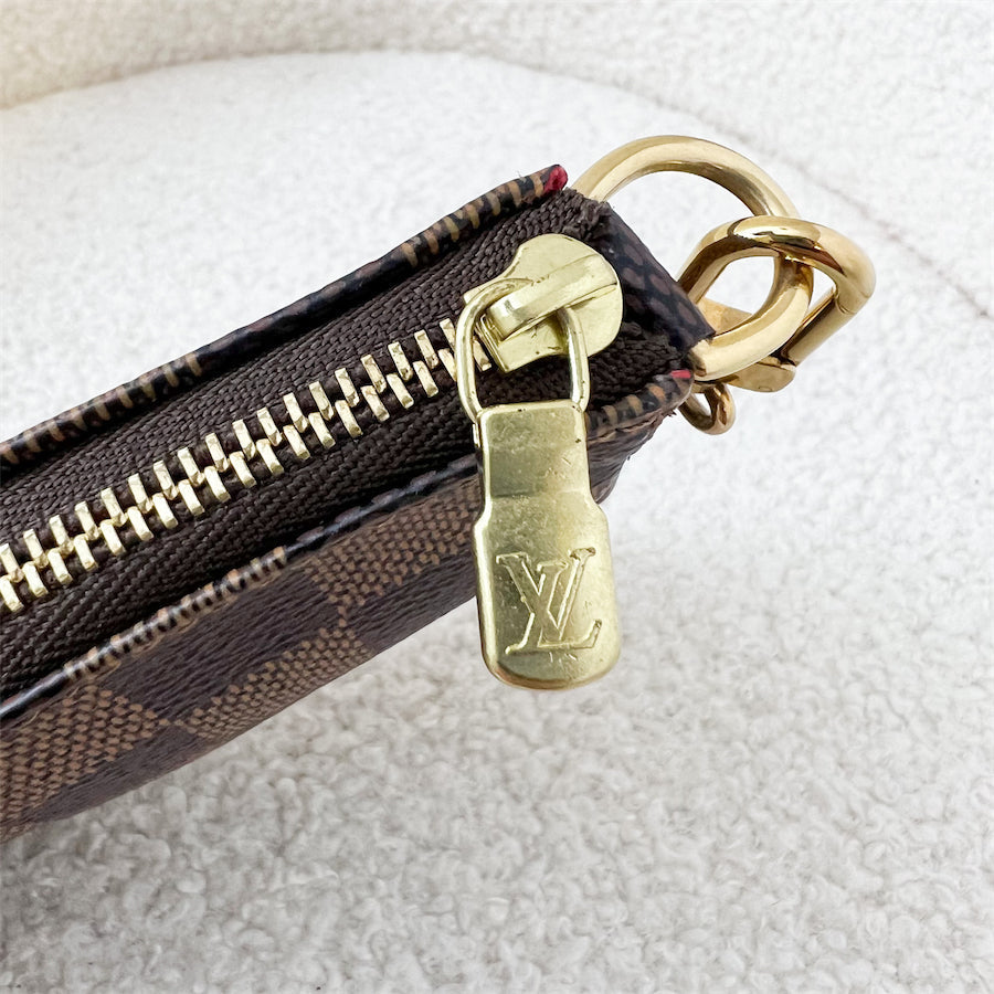LV Mini Pochette Accessoires in Damier Ebene Canvas GHW