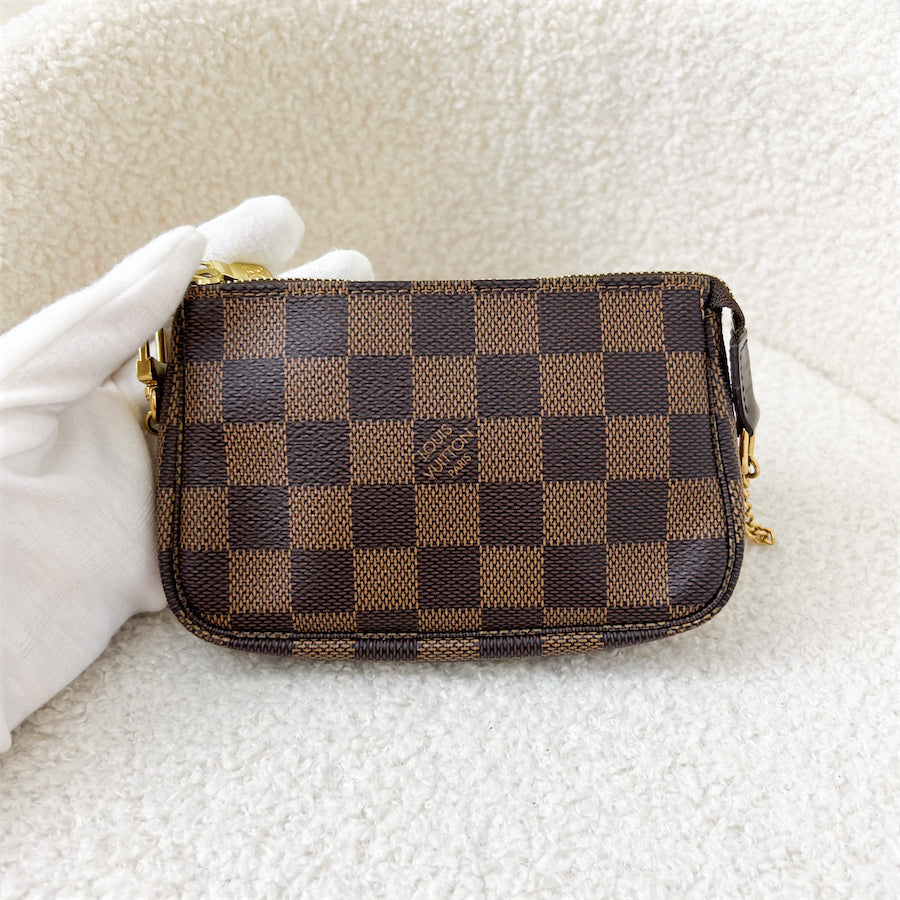 LV Mini Pochette Accessoires in Damier Ebene Canvas GHW
