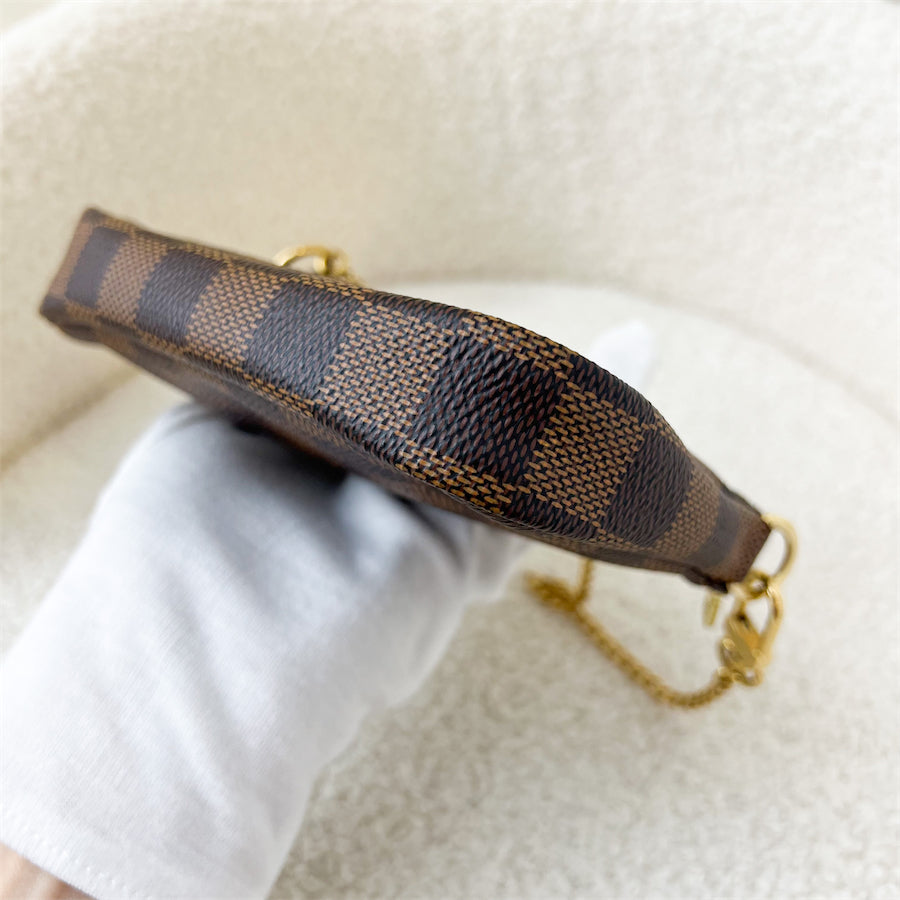 LV Mini Pochette Accessoires in Damier Ebene Canvas GHW
