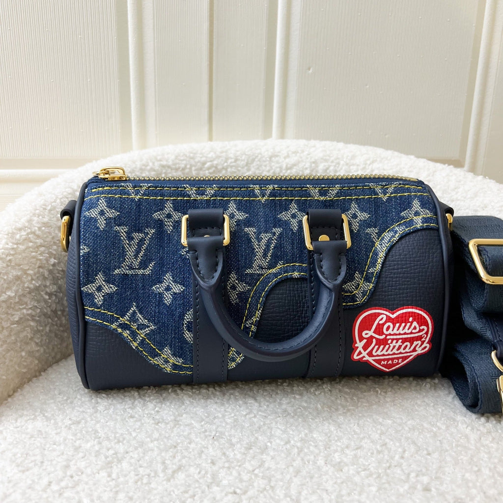 LV x Nigo Keepall XS in Denim, Leather and GHW